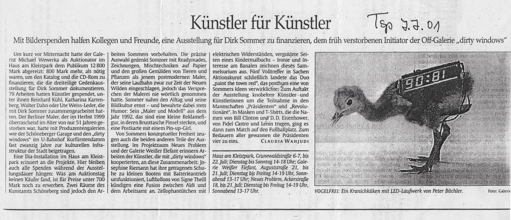 Dirk Sommer, Artikel Tagesspiegel